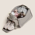 Large Gym Duffel Bag with Separate Shoe Compartment, Adjustable Straps & Wide-Opening Main Compartment – Light Gray