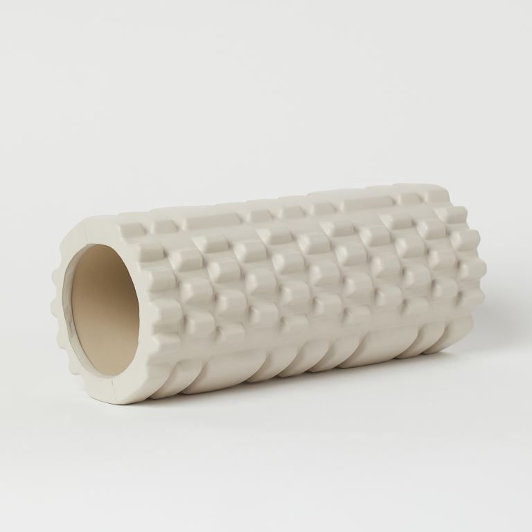 Textured Foam Roller for Mobility, Stretching, Warm-Up & Post-Workout Use – Ivory