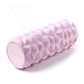 Textured Foam Roller with Geometric Massage Surface for Mobility, Stretching & Fitness – Light Pink